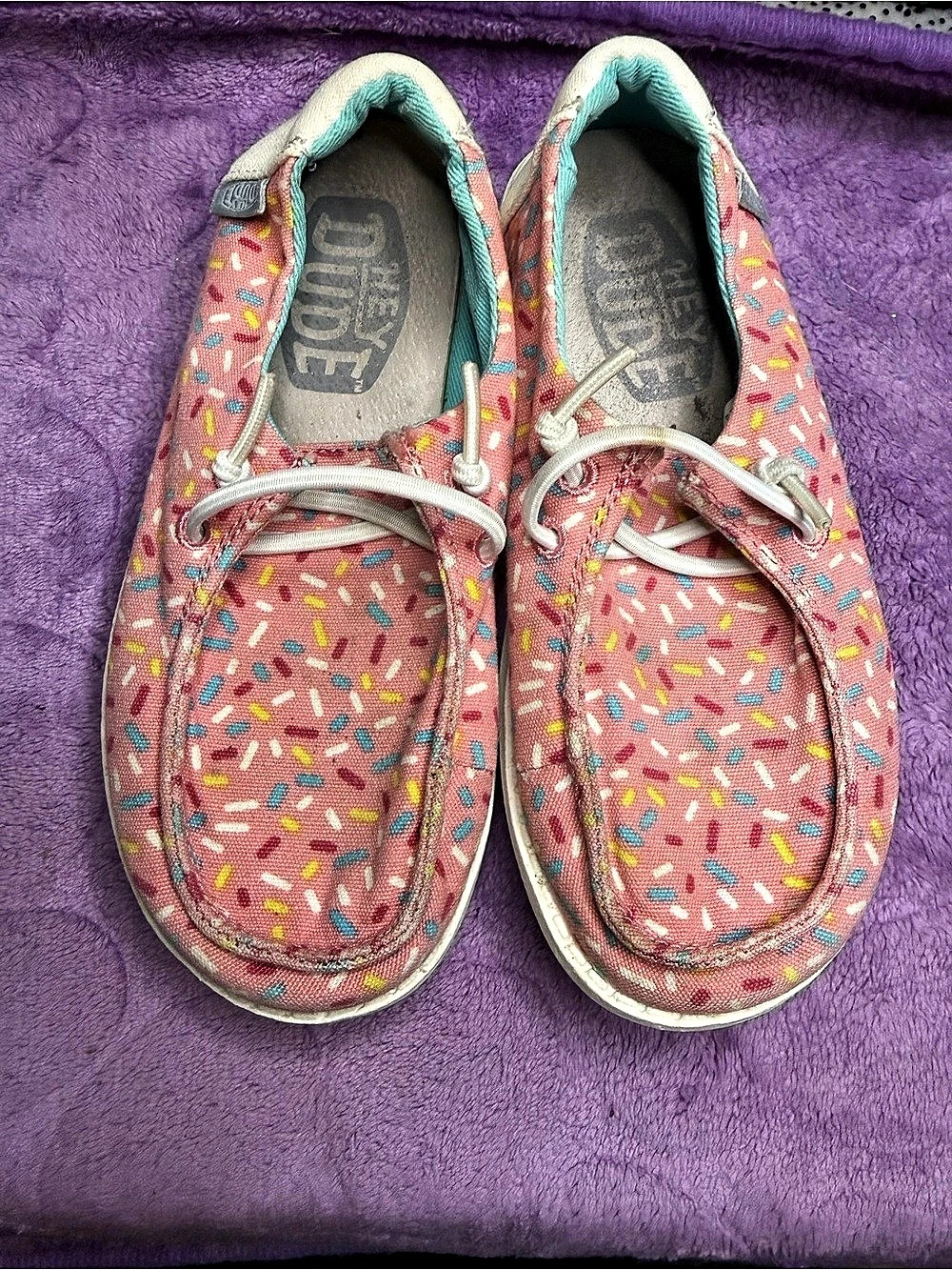 Hey Dude pink sprinkle girls size 11 girls